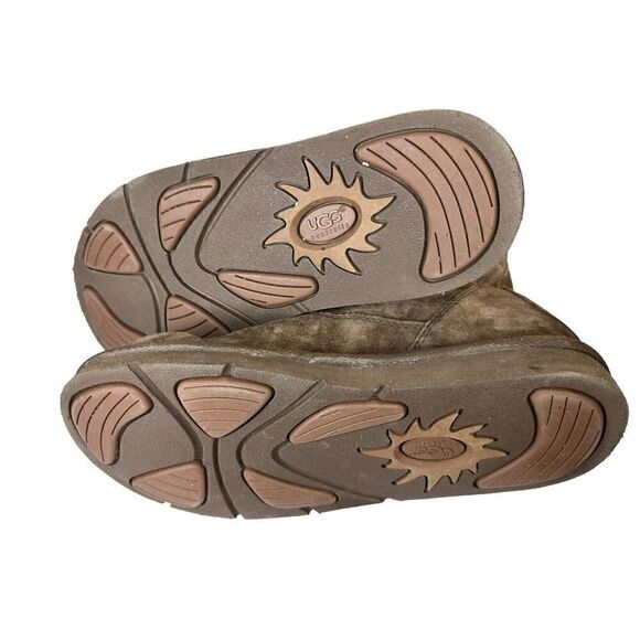 UGG Whitley Tall Brown Suede Boots Lace Up Sheepskin Shearling 5122 Womens 8 39 - Picture 9 of 11